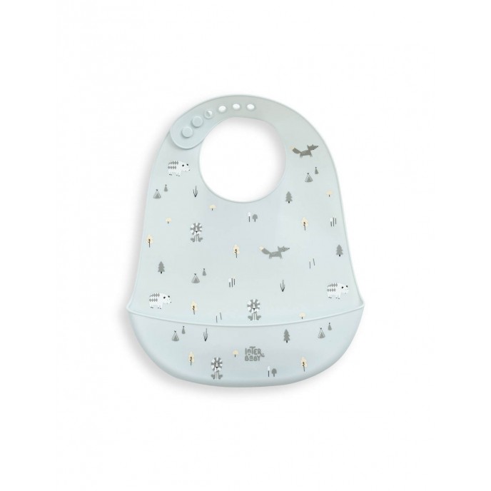 Interbaby Silicone Bib Forest Blue Interbaby Silicone Bib Forest Blue