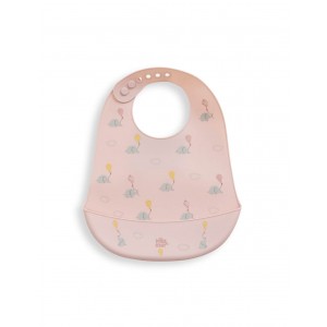 Interbaby Silicone Bib Elephants Pink