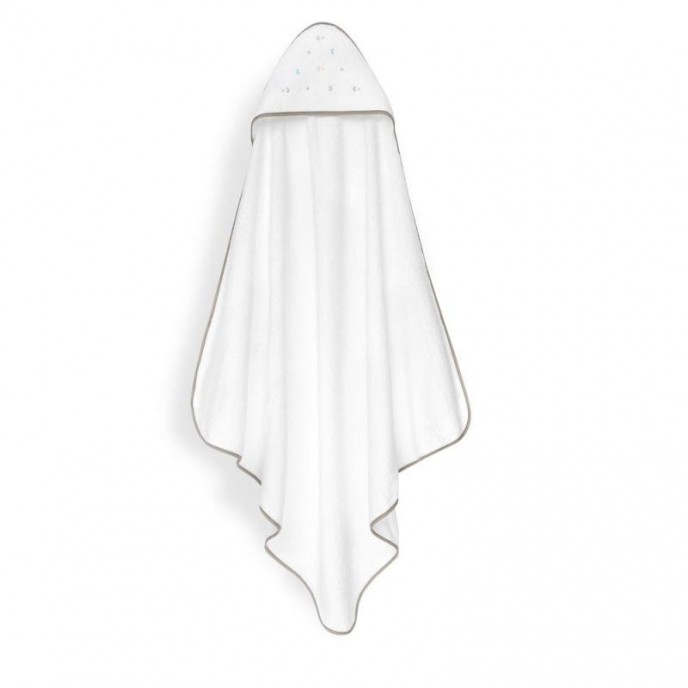 Interbaby Hooded Towel and Rinse Cap Moon and Stars Beige Interbaby Hooded Towel and Rinse Cap Moon and Stars Beige