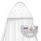 Interbaby Hooded Towel and Rinse Cap Moon and Stars Grey Interbaby Hooded Towel and Rinse Cap Moon and Stars Grey
