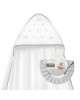 Interbaby Hooded Towel and Rinse Cap Moon and Stars Grey Interbaby Hooded Towel and Rinse Cap Moon and Stars Grey