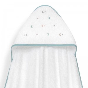 Interbaby Hooded Towel and Rinse Cap Moon and Stars Green Interbaby Hooded Towel and Rinse Cap Moon and Stars Green