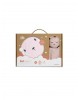 Interbaby Hooded Towel and Doudou Bear Pink Interbaby Hooded Towel and Doudou Bear Pink