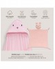 Interbaby Hooded Towel and Doudou Bear Pink Interbaby Hooded Towel and Doudou Bear Pink
