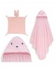 Interbaby Hooded Towel and Doudou Bear Pink Interbaby Hooded Towel and Doudou Bear Pink