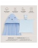 Interbaby Hooded Towel and Doudou Bear Blue Interbaby Hooded Towel and Doudou Bear Blue