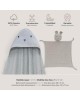 Interbaby Hooded Towel and Doudou Bear Grey Interbaby Hooded Towel and Doudou Bear Grey