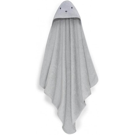 Interbaby Hooded Towel and Doudou Bear Grey