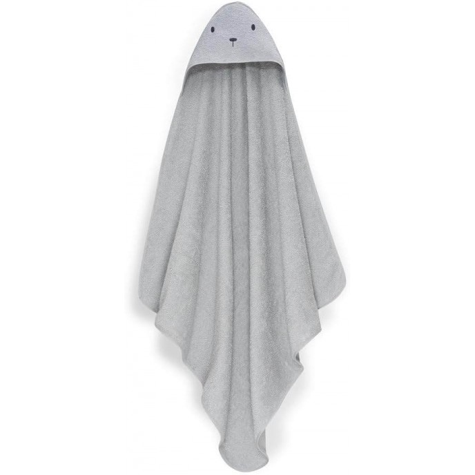 Interbaby Hooded Towel and Doudou Bear Grey Interbaby Hooded Towel and Doudou Bear Grey