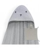 Interbaby Hooded Towel and Doudou Bear Grey Interbaby Hooded Towel and Doudou Bear Grey