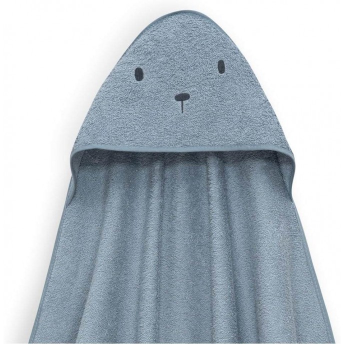 Interbaby Hooded Towel and Doudou Bear Petrol Blue Interbaby Hooded Towel and Doudou Bear Petrol Blue
