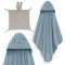 Interbaby Hooded Towel and Doudou Bear Petrol Blue Interbaby Hooded Towel and Doudou Bear Petrol Blue