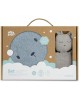 Interbaby Hooded Towel and Doudou Bear Petrol Blue Interbaby Hooded Towel and Doudou Bear Petrol Blue