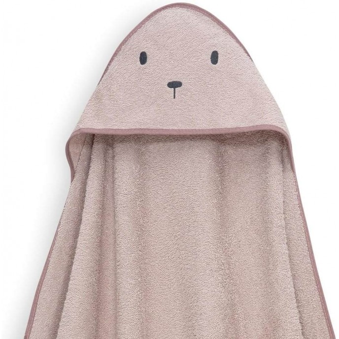 Interbaby Hooded Towel and Doudou Bear Dark Pink Interbaby Hooded Towel and Doudou Bear Dark Pink