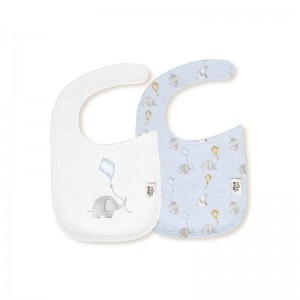 Interbaby Bibs Elephant Balloon Blue Interbaby Bibs Elephant Balloon Blue