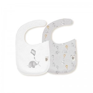 Interbaby Bibs Elephant Balloon Grey Interbaby Bibs Elephant Balloon Grey