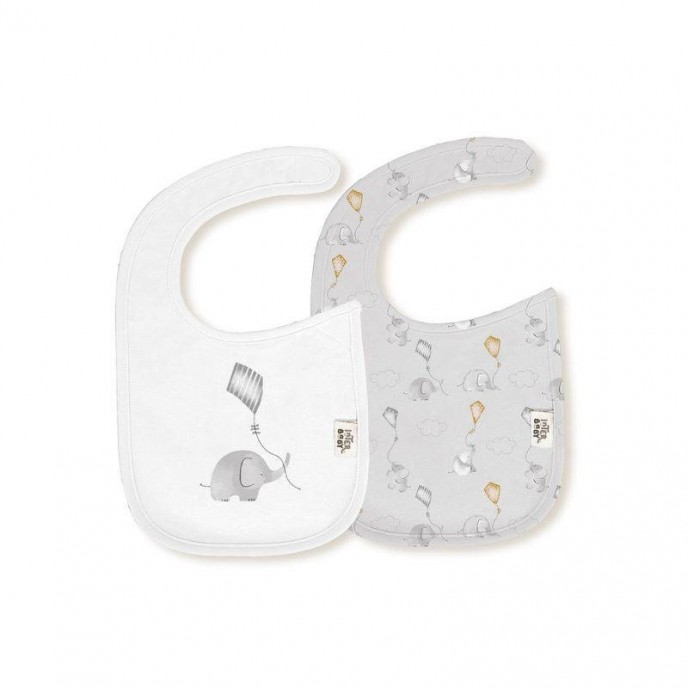 Interbaby Bibs Elephant Balloon Grey