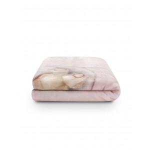 Interbaby Fleece Cot Blanket Bear on Moon Pink Interbaby Fleece Cot Blanket Bear on Moon Pink