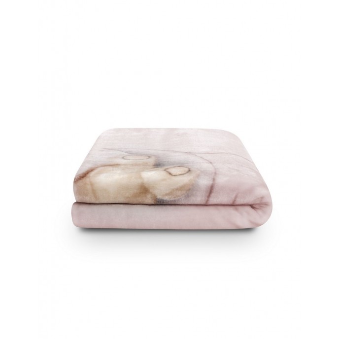 Interbaby Fleece Cot Blanket Bear on Moon Pink 