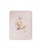 Interbaby Fleece Cot Blanket Bear on Moon Pink 