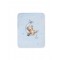 Interbaby Fleece Cot Blanket Bear on Moon Blue 