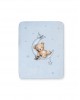 Interbaby Fleece Cot Blanket Bear on Moon Blue 