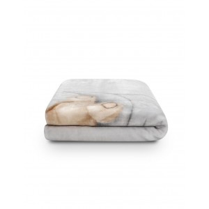 Interbaby Fleece Cot Blanket Bear on Moon Grey 