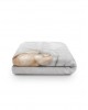 Interbaby Fleece Cot Blanket Bear on Moon Grey 