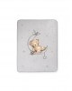 Interbaby Fleece Cot Blanket Bear on Moon Grey 