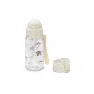 Interbaby Straw Bottle 2 in 1 Jungle Beige