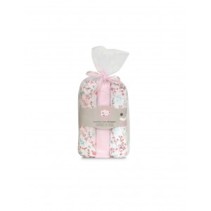 Interbaby Muslin Squares 3pk Floral Interbaby Muslin Squares 3pk Floral