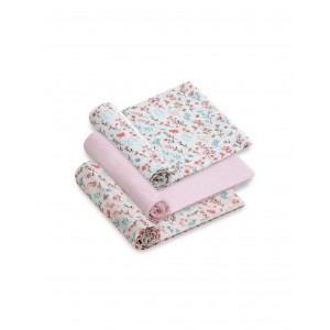 Interbaby Muslin Squares 3pk Floral