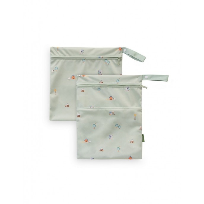 Interbaby Waterproof Clothing Bags 2pc Koala Green