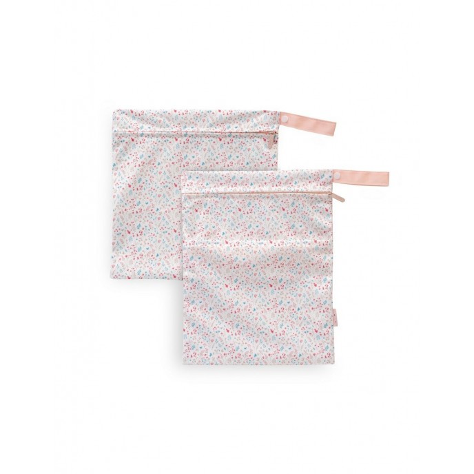 Interbaby Waterproof Clothing Bags 2pc Floral Pink