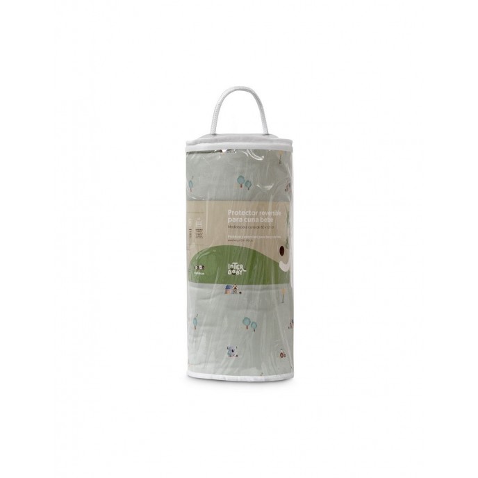 Interbaby Bed Bumper Reversible Koala Green & White