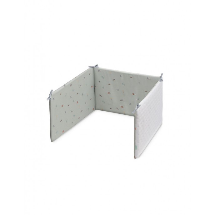 Interbaby Bed Bumper Reversible Koala Green & White