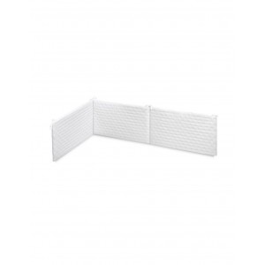 Interbaby Bed Bumper Embossed White