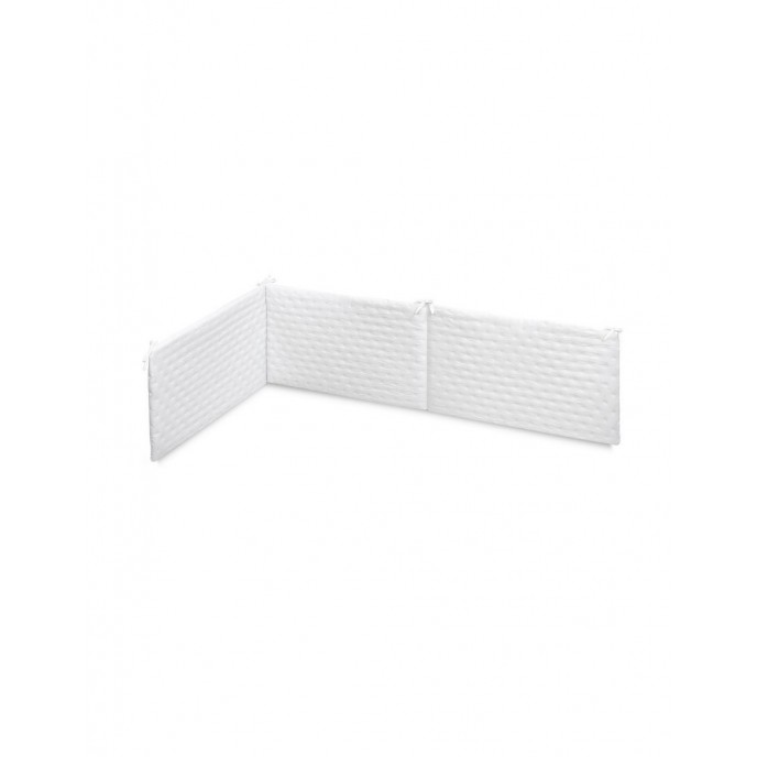 Interbaby Bed Bumper Embossed White