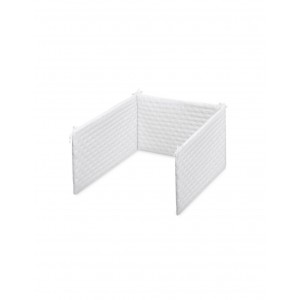 Interbaby Bed Bumper Embossed White