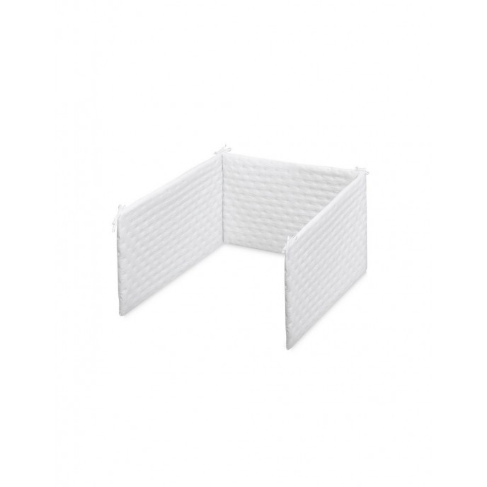 Interbaby Bed Bumper Embossed White