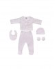 Interbaby Clothing Set 5pc 0/6m Floral Pink