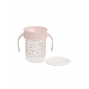 Interbaby Trainer Sippy 360 Cup Floral Pink