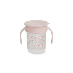 Interbaby Trainer Sippy 360 Cup Floral Pink
