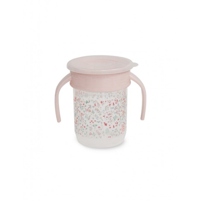 Interbaby Trainer Sippy 360 Cup Floral Pink