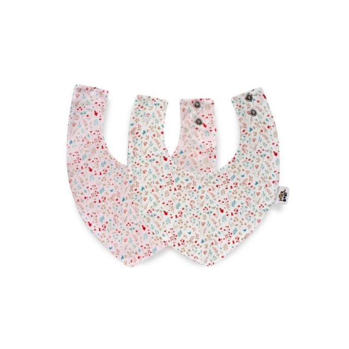 Interbaby Bandana Bibs 2pk Floral Interbaby Bandana Bibs 2pk Floral