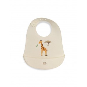 Interbaby Silicone Bib Giraffe Beige