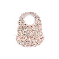 Interbaby Silicone Bib Floral Pink