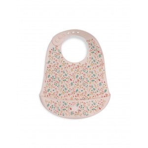 Interbaby Silicone Bib Floral Pink