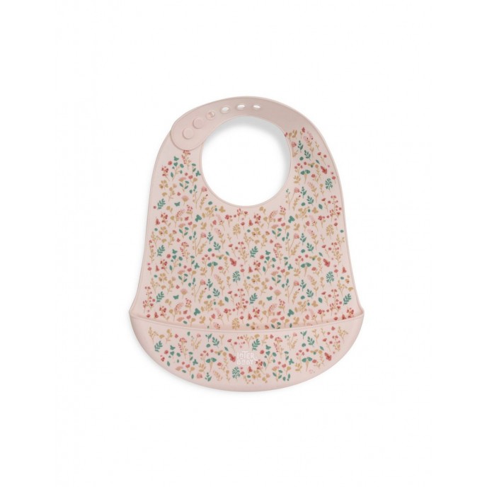Interbaby Silicone Bib Floral Pink