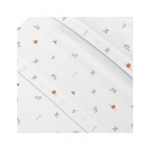 Interbaby Sheets Set 4pc Cotton Cot 60x120cm Koala Print White